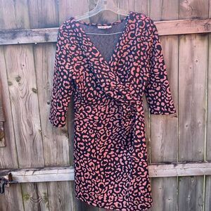 Miami pebble print wrap dress sz. L